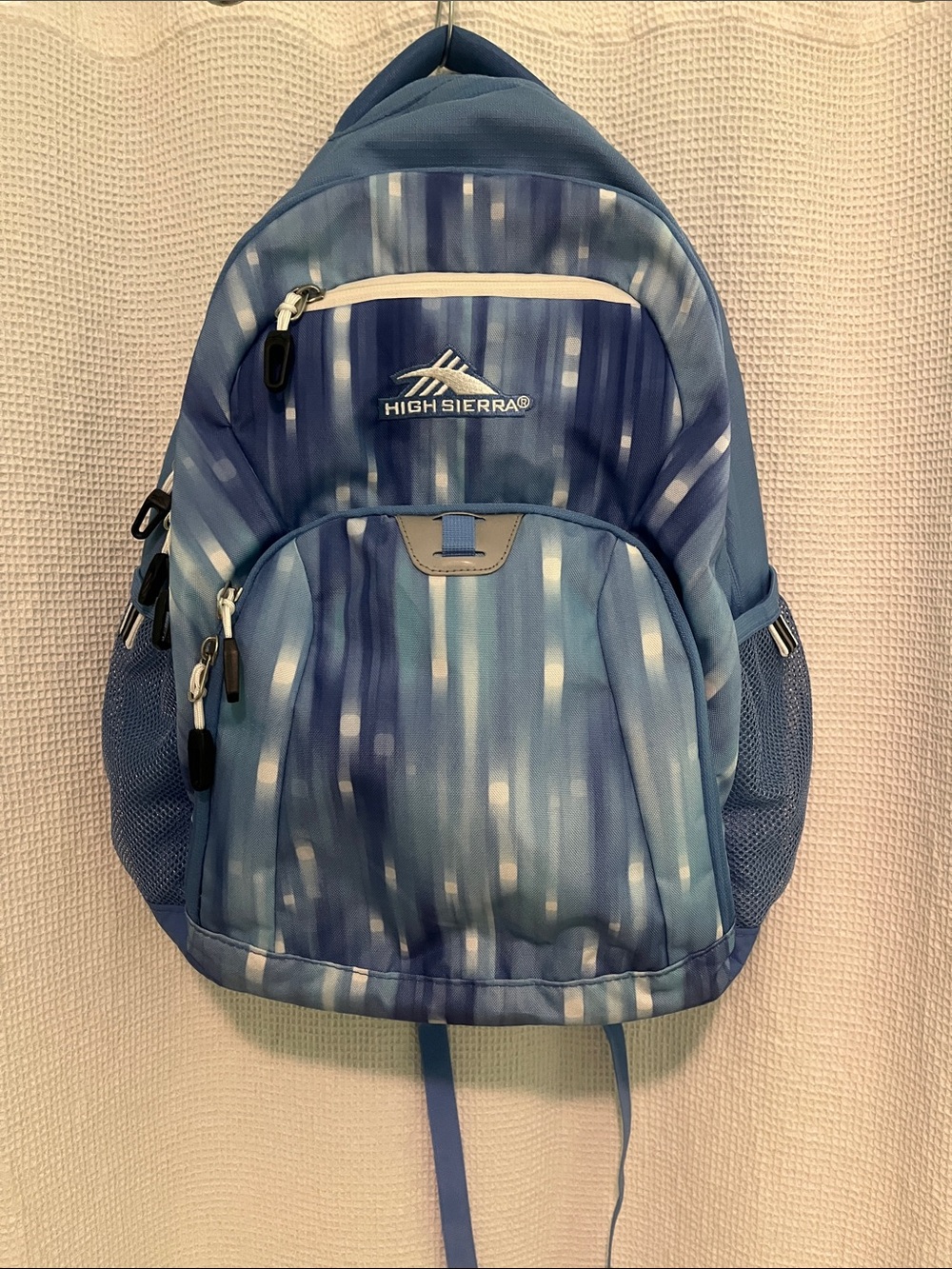 High Sierra Blue Striped Pattern Backpack